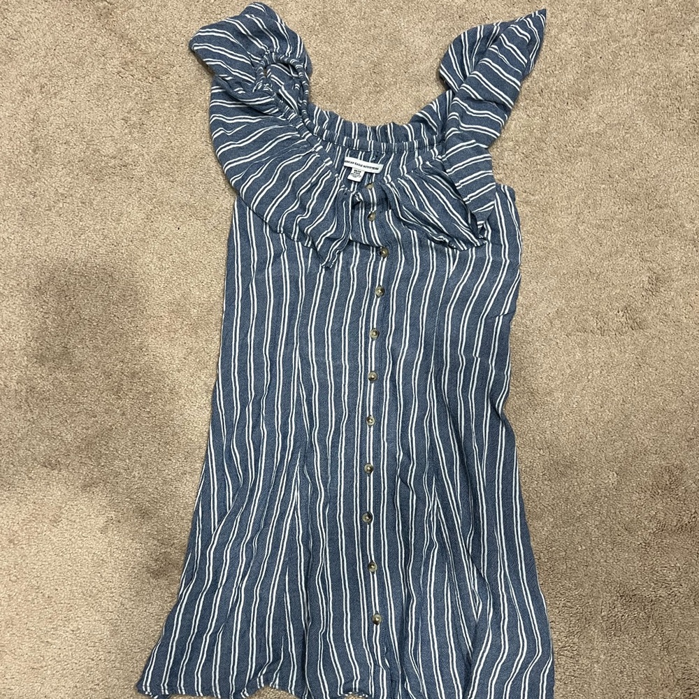 American Eagle Outfitters Blue and White Patterned Pants